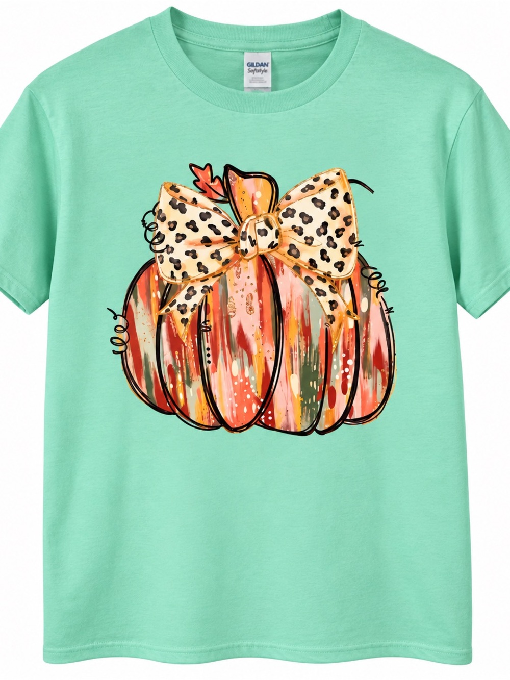 Adult Medium NWOT Pastel Pumpkin Graphic Tee